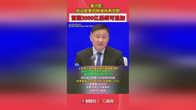 股票回购增持再贷款首期额度3000亿，自信与成长的冒险启程